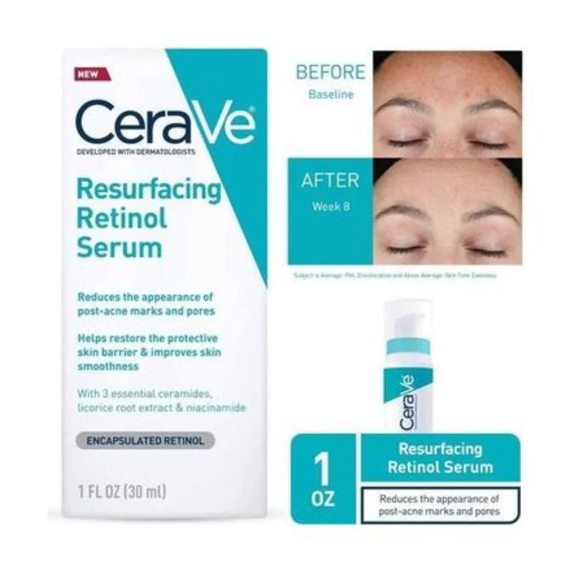 Cerave Resurfacing Encapsulated Retinol Serum For Post-acne Marks & Spots