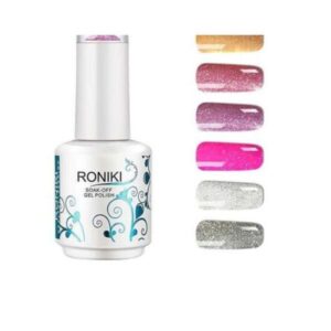 Roniki Professional Glitter High Gloss No Wipe Nail Gel
